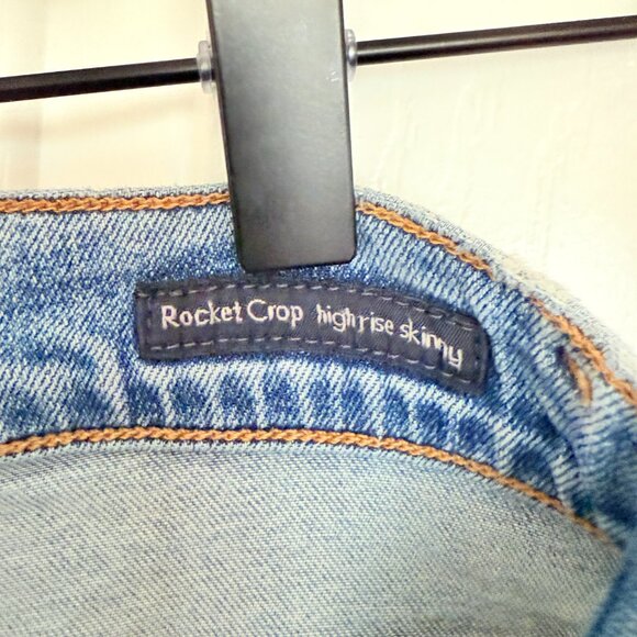 Citizens Of Humanity Rocket Crop High Rise Skinny with Embroidery Stripe Size 24 - Picture 14 of 14